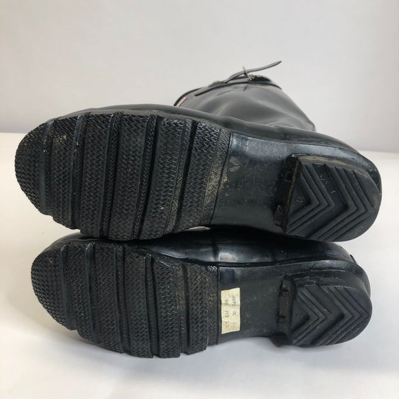 Hunter Boots Original Gloss Tall Black Rain Boots Women's Size 8 - Picture 8 of 10